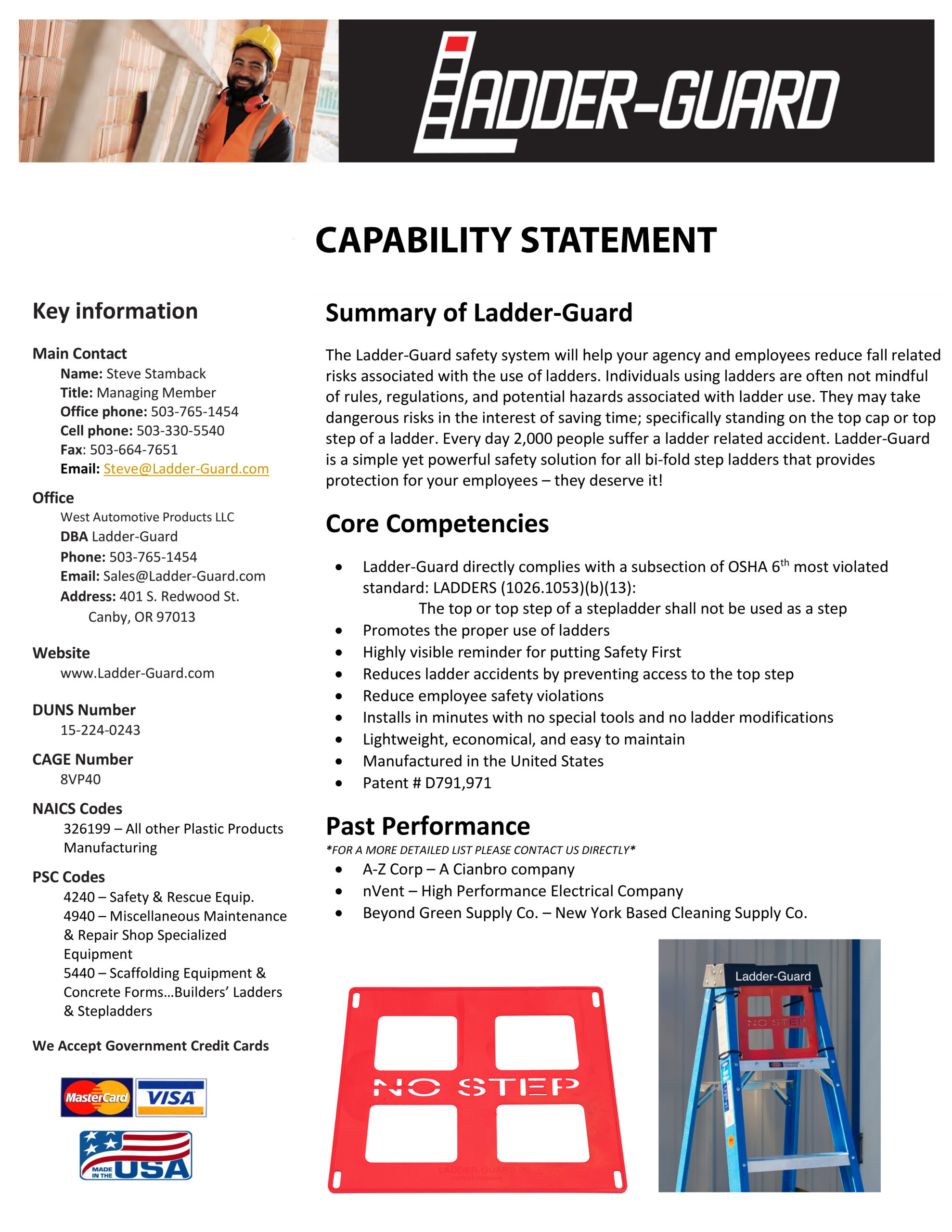 Ladder-Guard Capability Statement